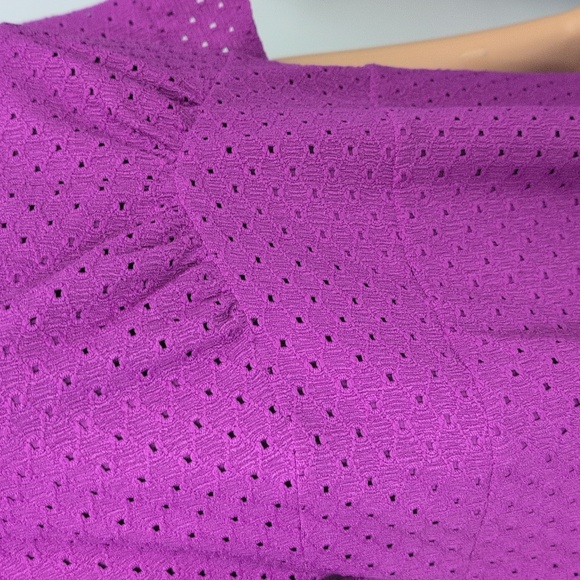 NWT Addition Elle Purple Eyelet Fit & Flare Babydoll Dress NWT 1X - Picture 8 of 16